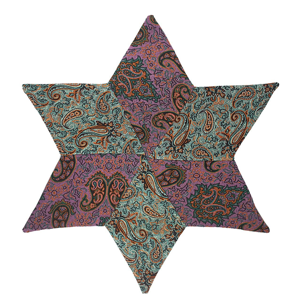 رومیزی ترمه مدل ستاره 6 سایز 25x25 سانتیمتر