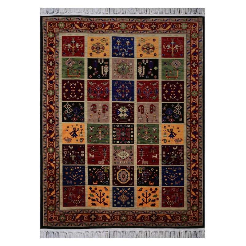 گبه ماشینی کاشان ابریشم کد 2002