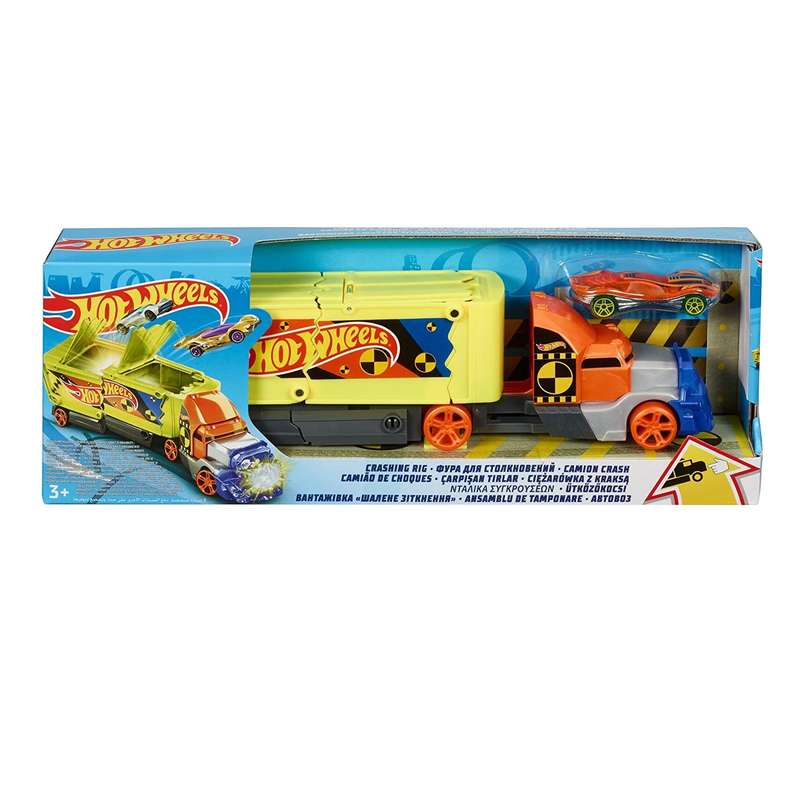ماشین بازی هات ویلز مدل Smashin Stunt Rig کد GCK39 مجموعه 2عددی
