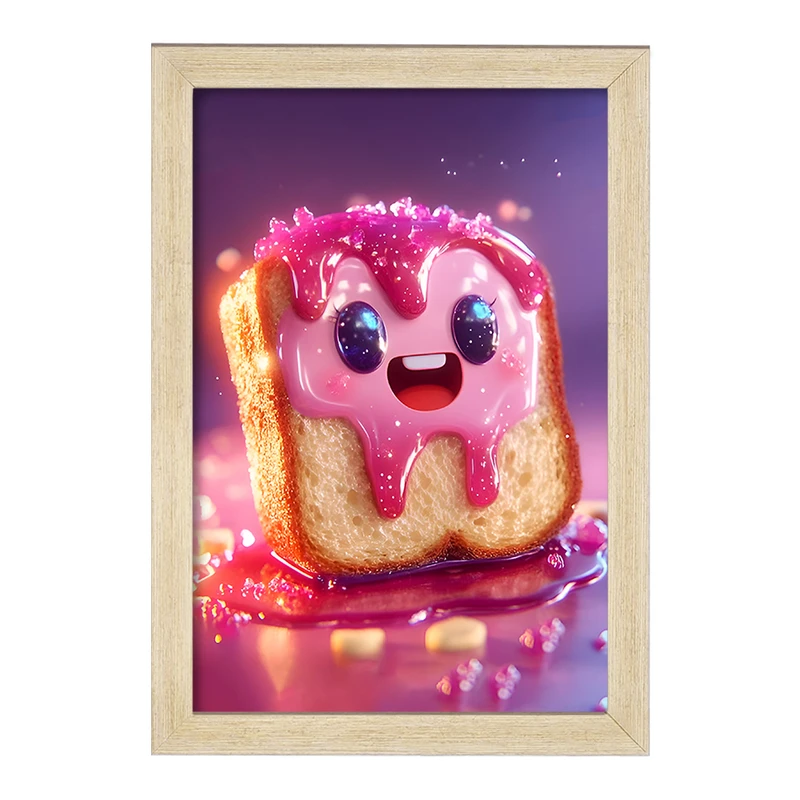 تابلو خندالو مدل نان تست مربایی کیوت کد F11505