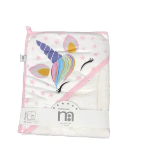 ست حوله نوزادی مادرکر طرح اسب تک شاخ مجموعه 2 عددی