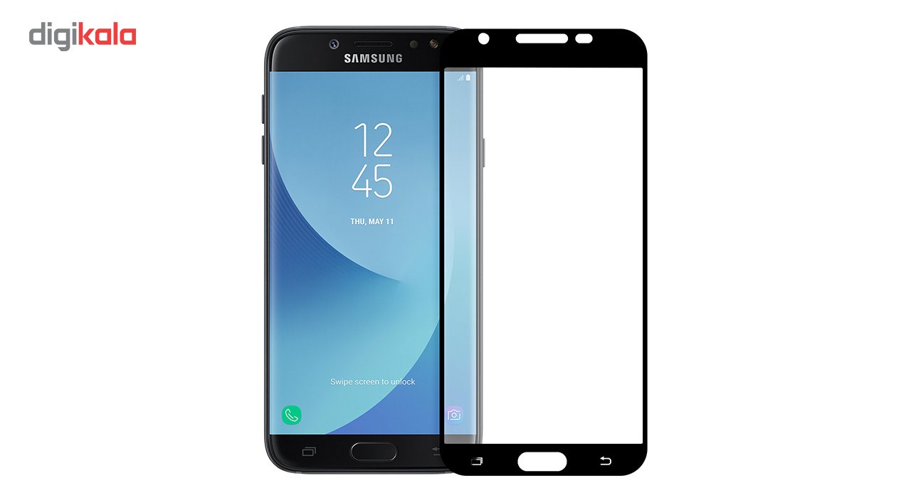 محافظ صفحه نمایش شیشه ای تمپرد مدل Full Cover مناسب برای گوشی موبایل سامسونگ Galaxy J7 Pro