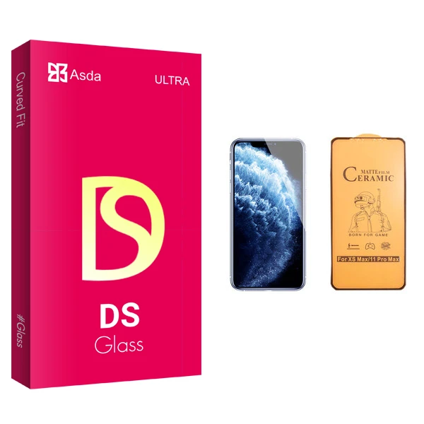 محافظ صفحه نمایش سرامیکی آسدا مدل DS glass مناسب برای گوشی موبایل اپل iPhone 11 Pro Max
