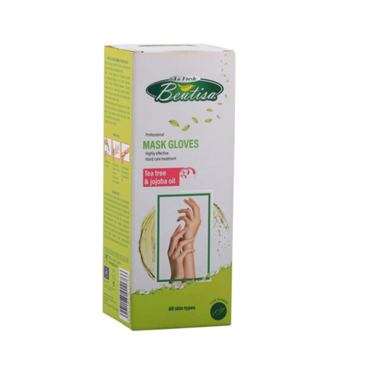 دستکش ماسکی رطوبت رسان بیوتی سا حاوی روغن درخت چای و روغن جوجوبا بسته 2 عددی