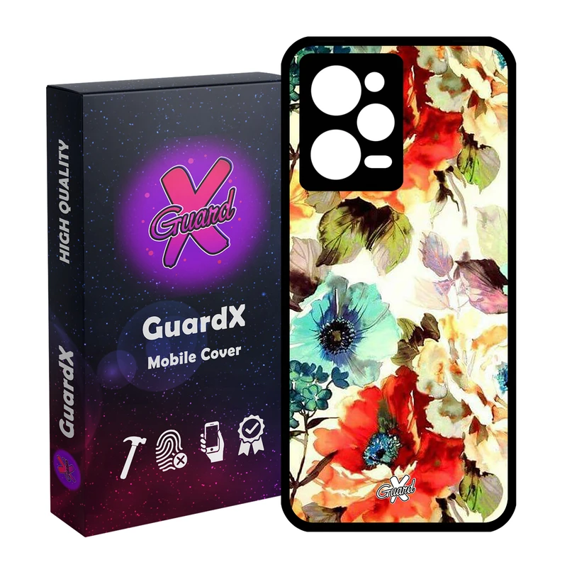 کاور گارد ایکس طرح گل مدل Glass10405 مناسب برای گوشی موبایل شیائومی Redmi Note 12 Pro 5G/Poco X5 Pro 5G/Note 12 Pro Pro speed