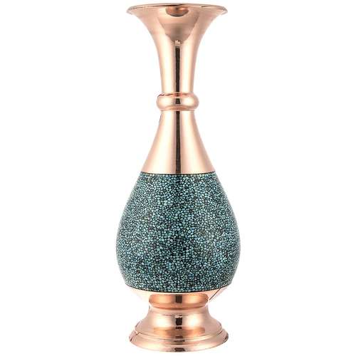 صراحی فیروزه کوب کارگاه پارس ارتفاع 35 سانتی متر