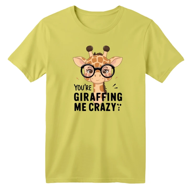 تی شرت آستین کوتاه بچگانه مدل زرافه عینکی