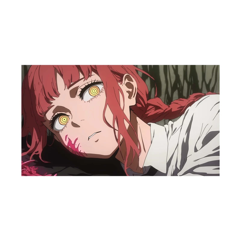 استیکر لپ تاپ و موبایل مدل انیمه طرح مرد اره ای ماکیما Chainsaw Man Makima کد 3262