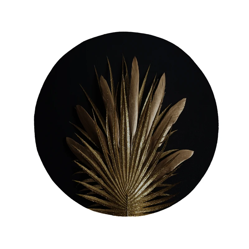 پادری مدل دایره طرح برگ کد 8934 سایز 90 × 90 سانتی متر 