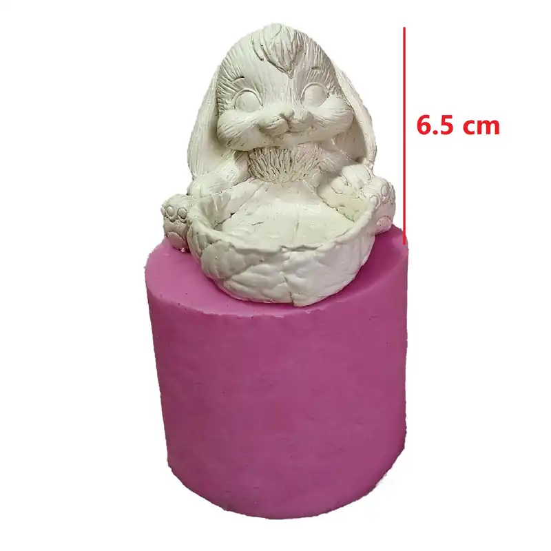 قالب شمع مدل خرگوش سبد دار