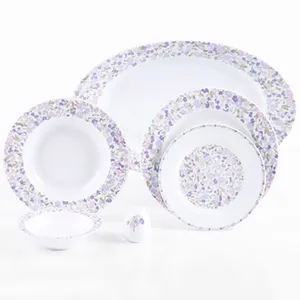 سرویس غذاخوری 28 پارچه چینی زرین ایران سری ایتالیا اف مدل Velvet درجه یک