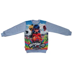 سویشرت دخترانه مدل دختر کفشدوزکی رنگ آبی