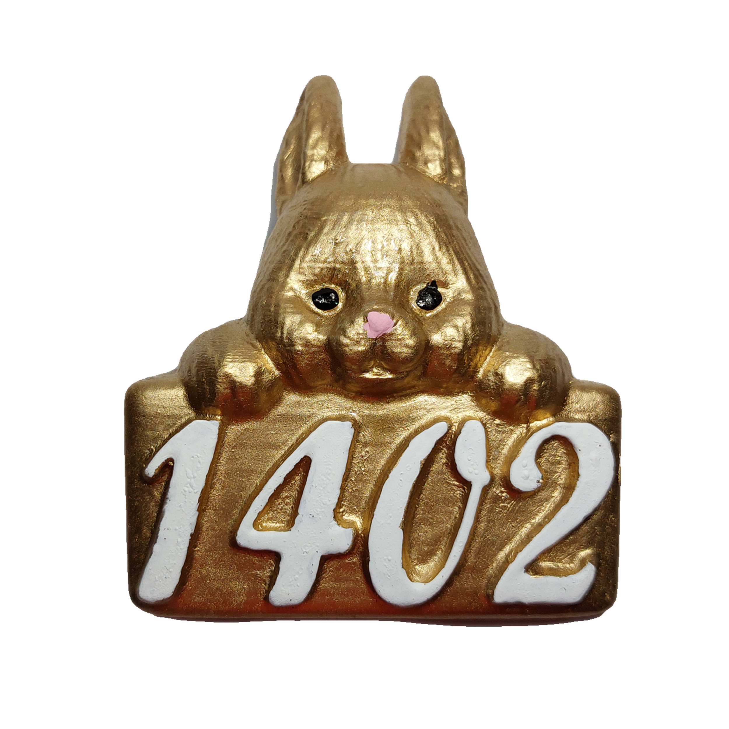 مجسمه مدل خرگوش طلایی نماد سال 1402