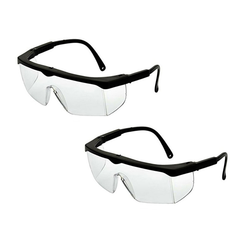 عینک ایمنی  مدل کلاسیک EN-168 شفاف مجموعه 2 عددی