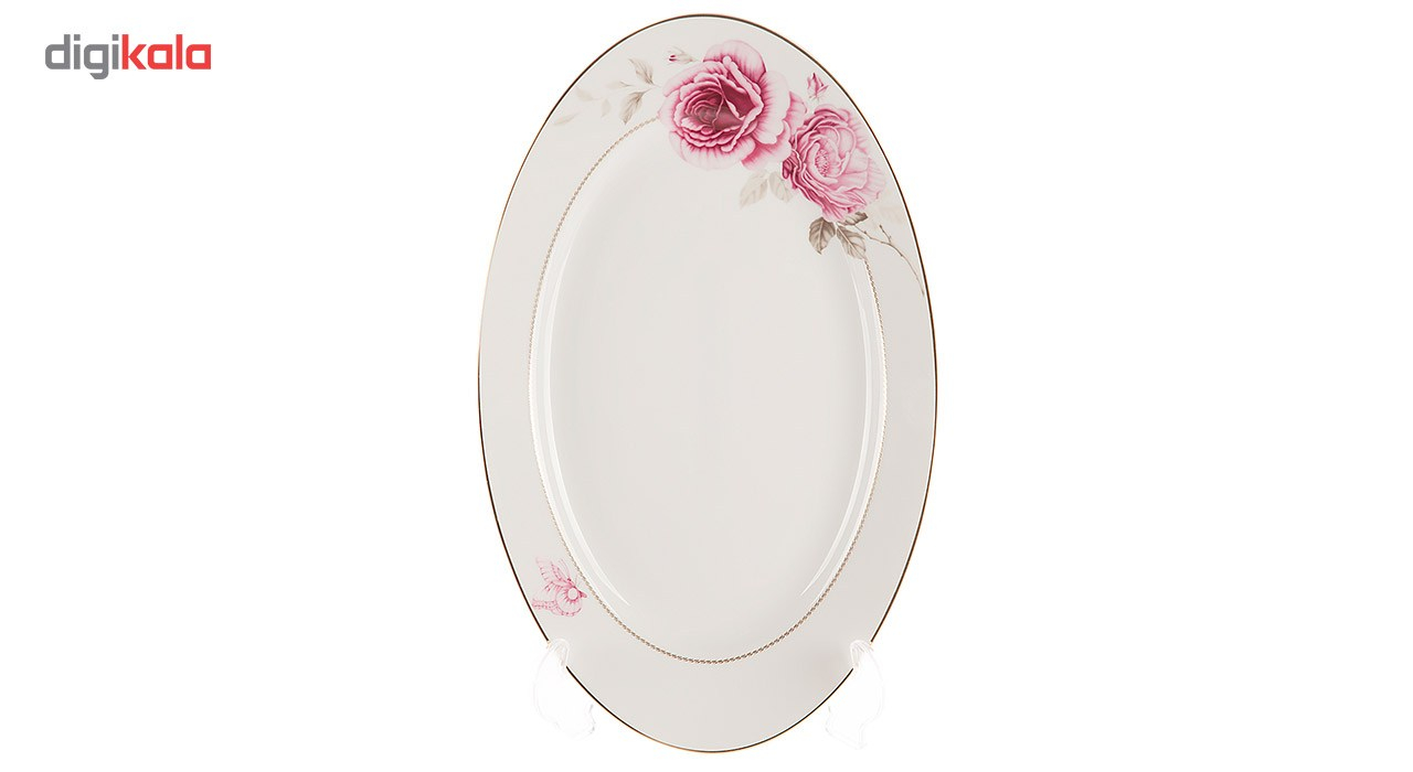 سرویس 102 پارچه چینی زرین ایران سری ایتالیا اف مدل Rose Flower درجه عالی