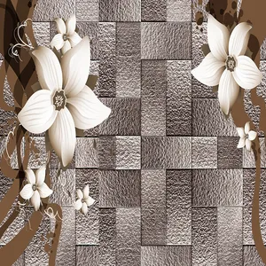 پوستر دیواری سه بعدی مدل گل برجسته DRVF1101