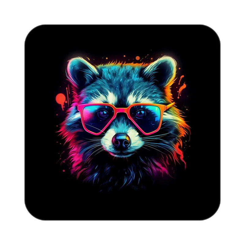 زیر لیوانی کاکتی طرح حیوانات رنگی مدل mp26837