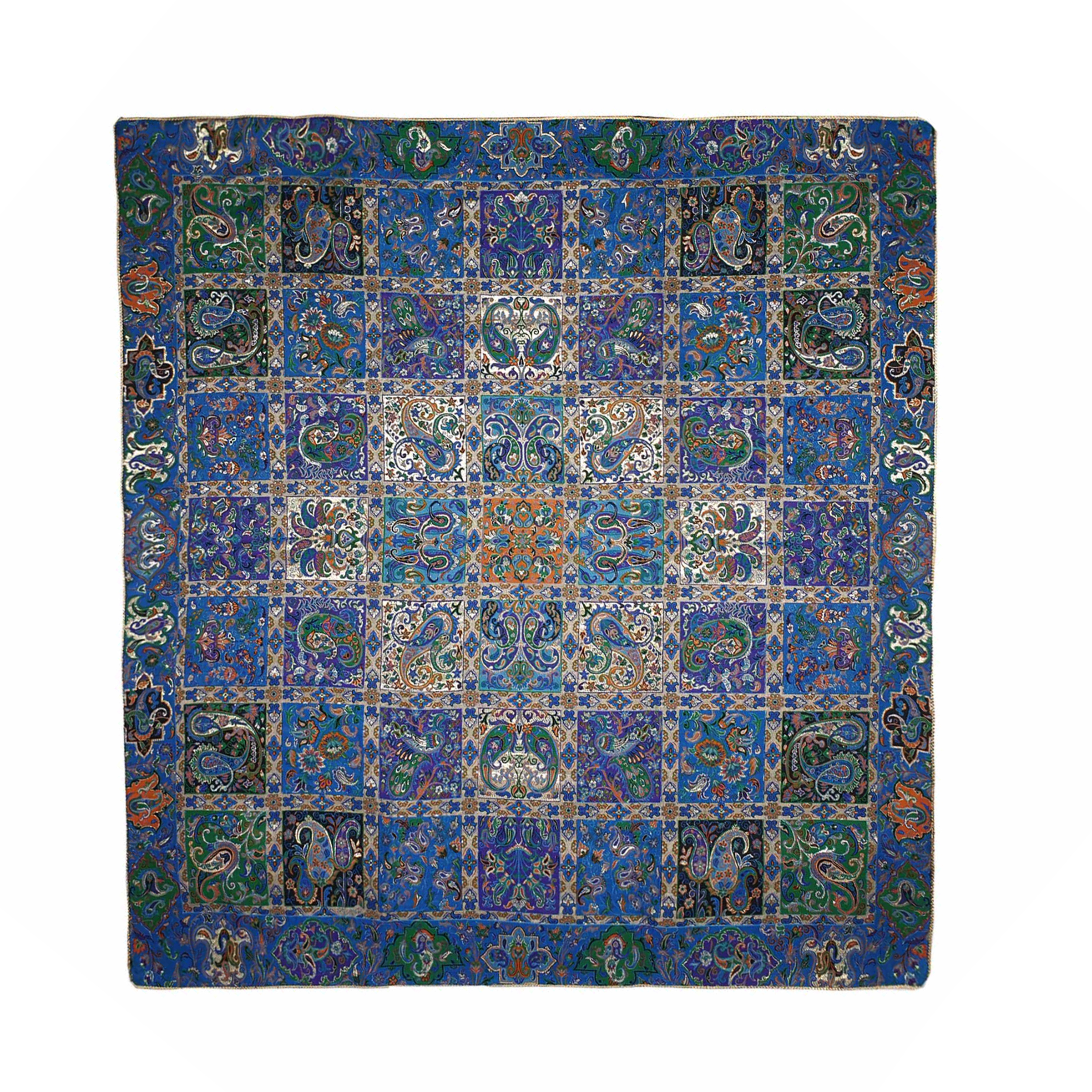 رومیزی ترمه مدل خشتی  کد BD1-1