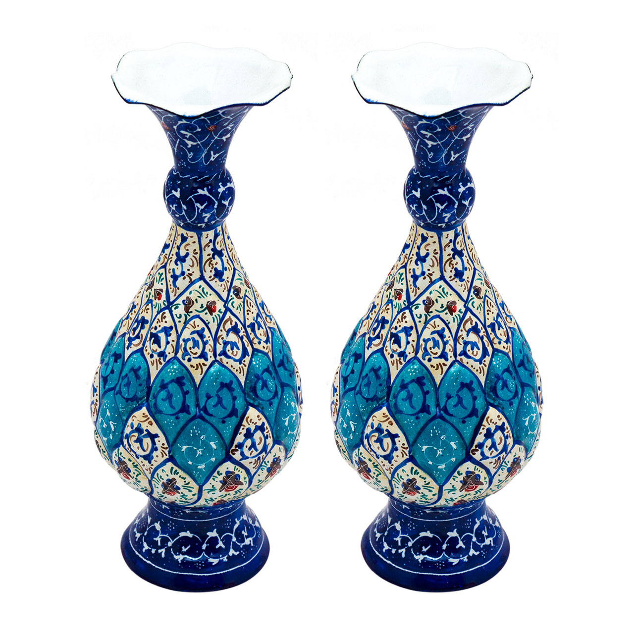 گلدان میناکاری مدل صراحی کد 393-12-102 مجموعه 2 عددی