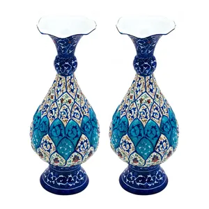 گلدان میناکاری مدل صراحی کد 393-12-102 مجموعه 2 عددی