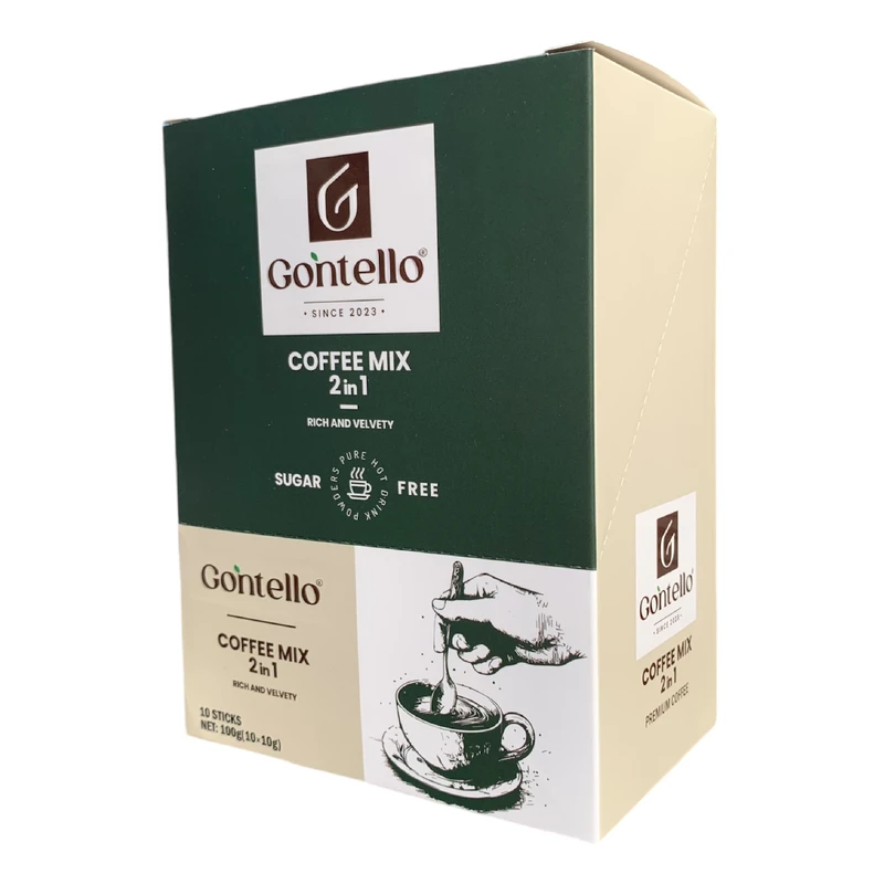 کافی میکس 2 در 1 بدون شکر رژیمی  گونتلو - 10 گرم بسته 10 عددی