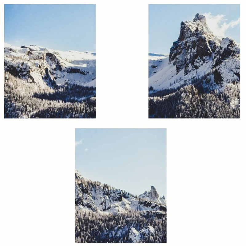 پوستر مدل مستر کوهستان  برفی-چاپ منظره مجموعه 3 عددی