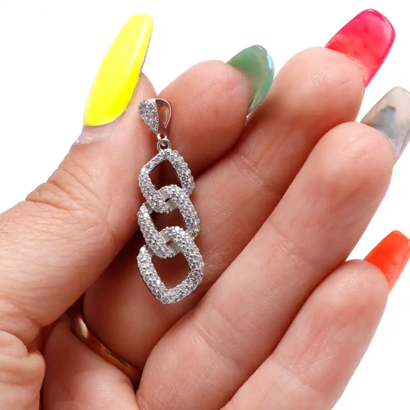 آویز گردنبند نقره زنانه مدل AMT_M025