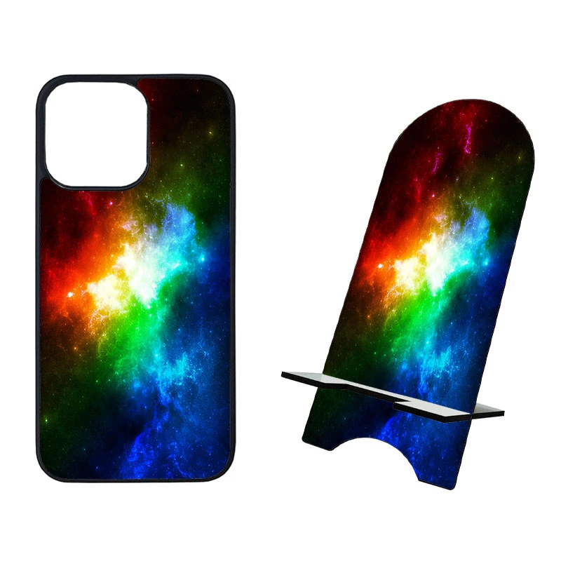 کاور گالری وبفر طرح کهکشان مناسب برای گوشی موبایل اپل iphone 16 pro max به همراه استند