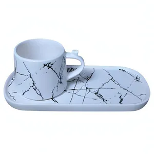 ماگ مدل 127 ماربل به همراه زیر لیوانی