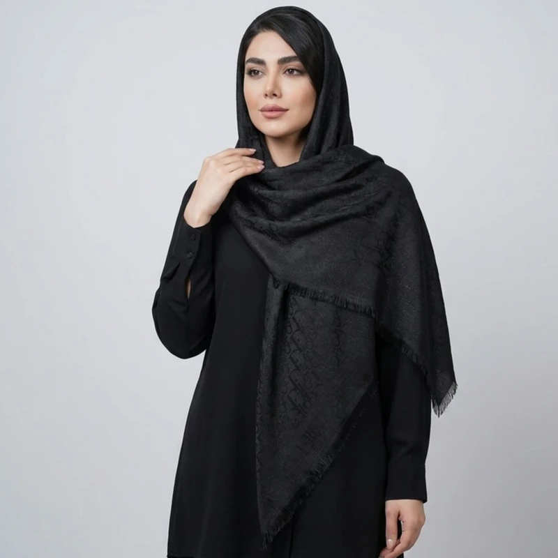 روسری زنانه مدل ژاکارد لمه