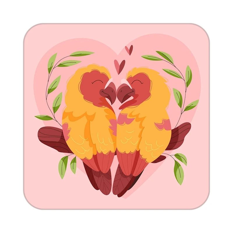 زیر لیوانی کاکتی طرح عاشقانه مدل mp37651