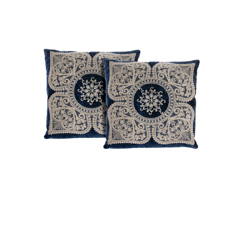 کاور کوسن طرح چهار پر سایز 42x42 سانتی متر مجموعه ۲ عددی