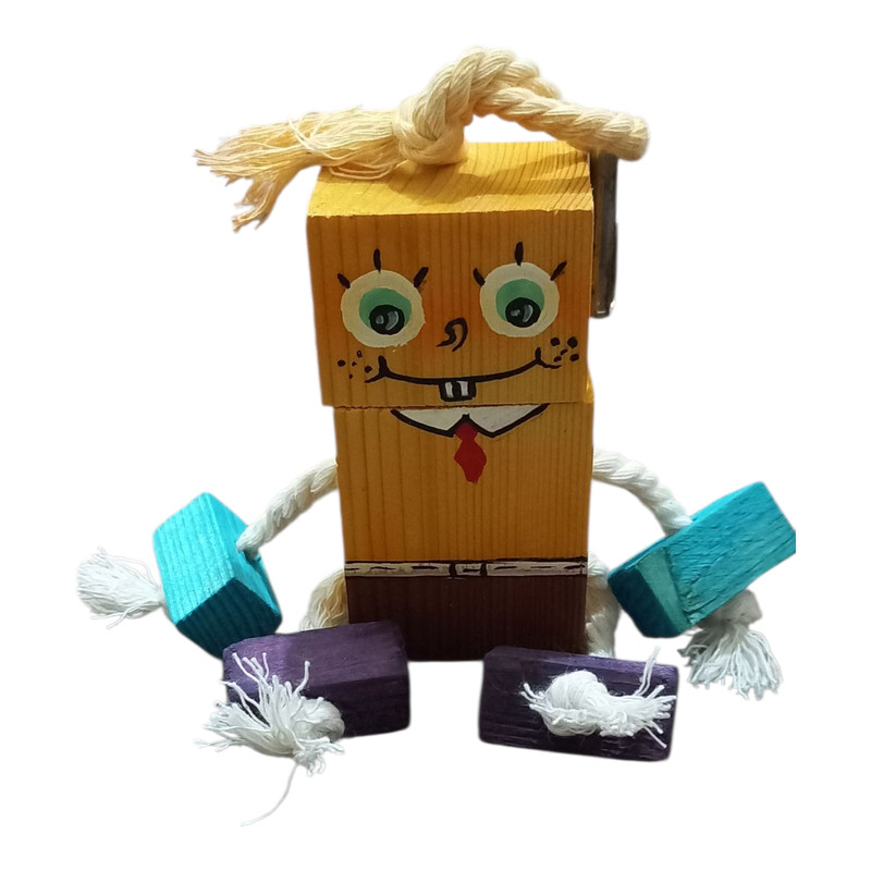 آویز قفس پرندگان مدل عروسک باب اسفنجی