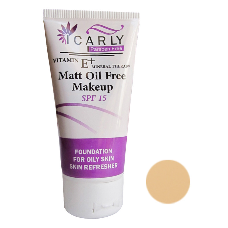 کرم پودر کرمی SPF15 آی کارلی مدل ویتامینه شماره 102 مناسب پوست های چرب و مختلط حجم 50 میلی لیتر 