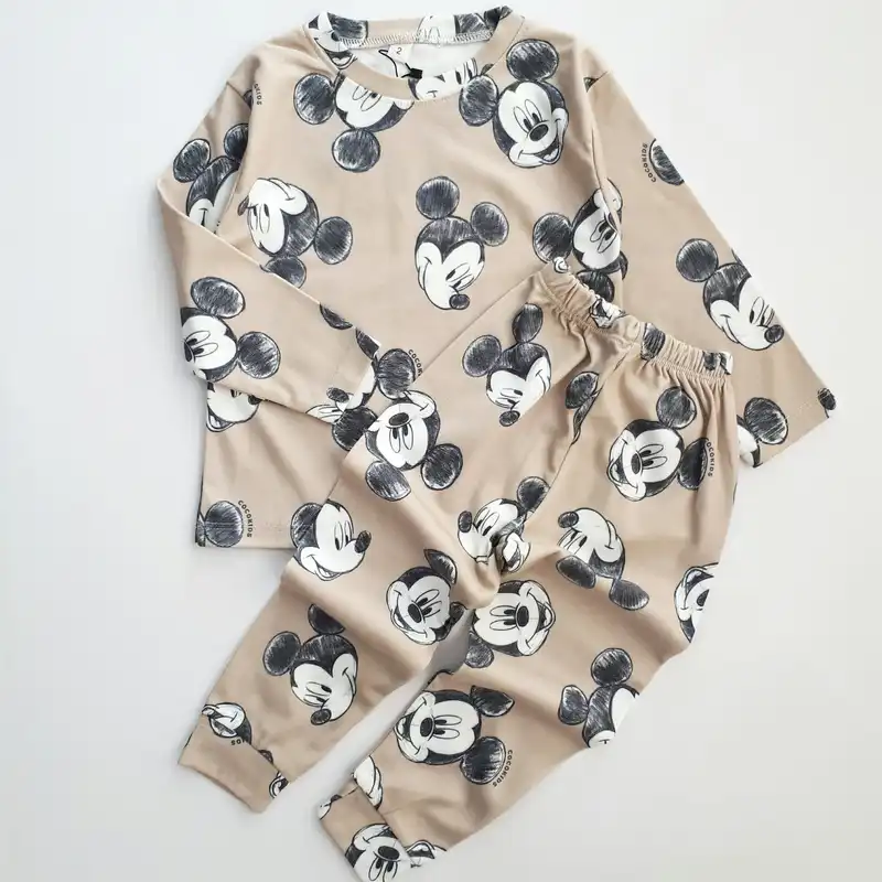 ست تیشرت آستین بلند و شلوار بچگانه مدل میکی موس