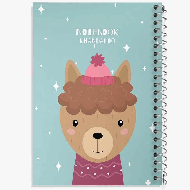 دفتر شطرنجی 50 برگ خندالو مدل لاما کیوت کد N1548