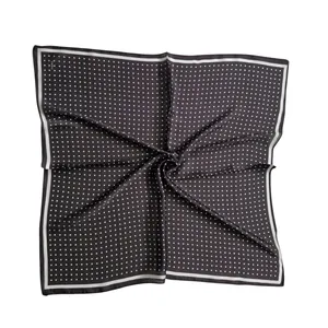 مینی اسکارف زنانه مدل ابریشم سیلک خالخالی