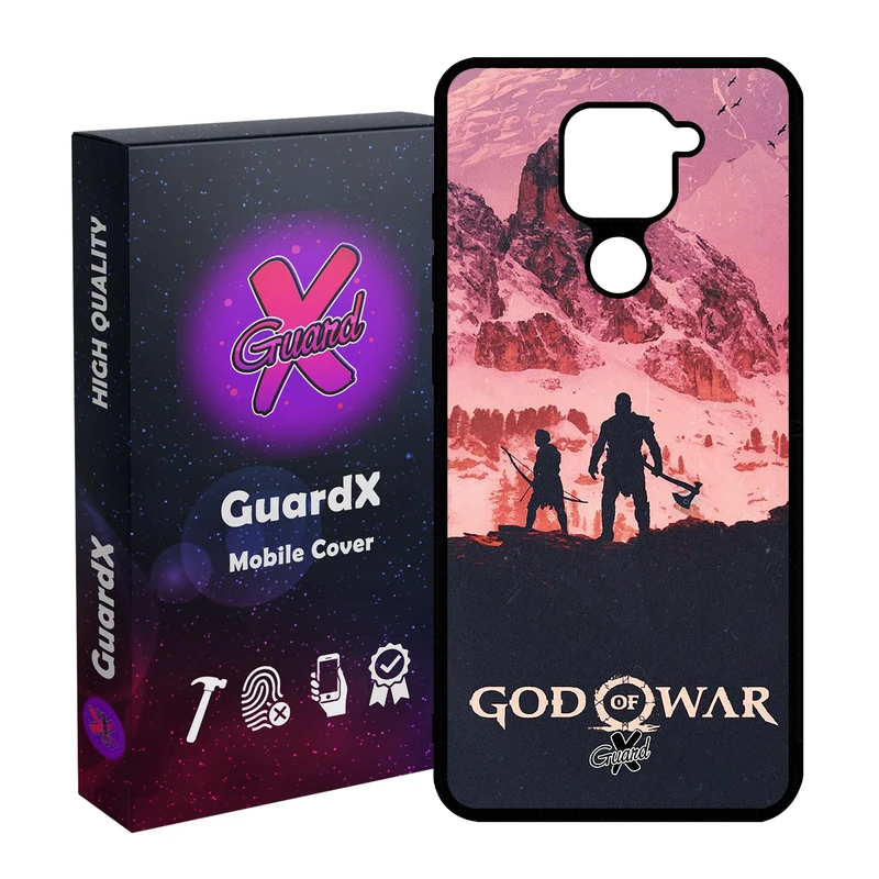 کاور گارد ایکس طرح God of War مدل Glass10075 مناسب برای گوشی موبایل شیائومی Redmi Note 9