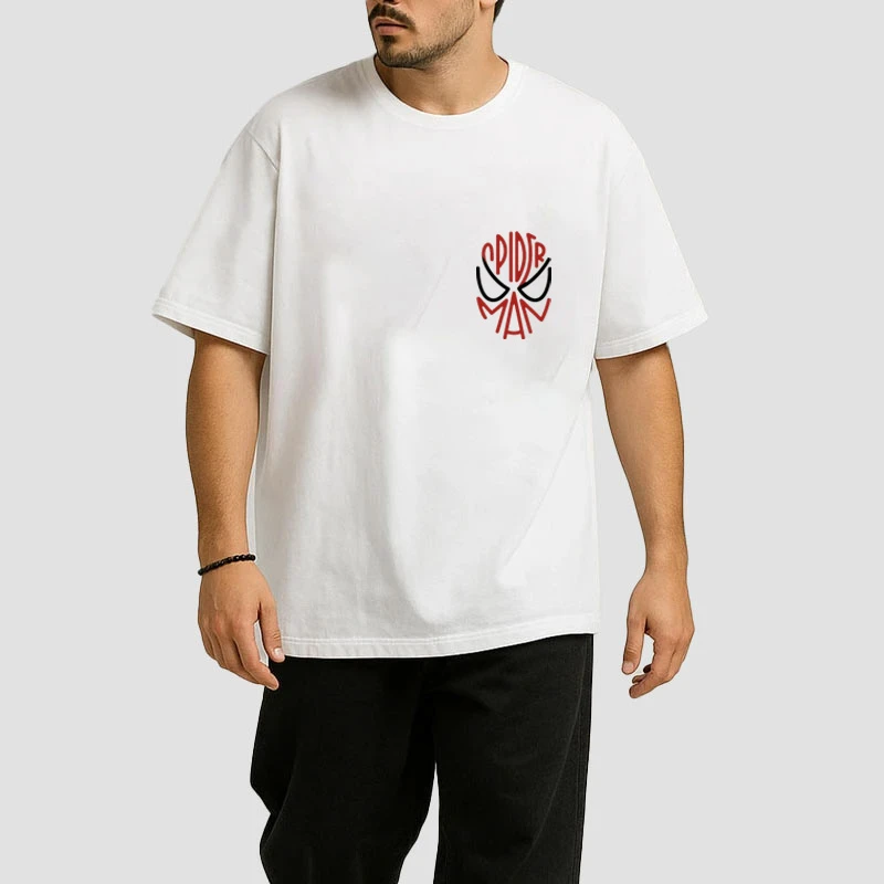 تی شرت مردانه آستین سه ربع پنبه دورو مدل spiderman