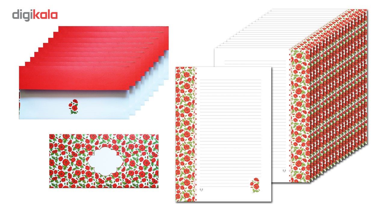 کاغذ یادداشت و پاکت نامه ملخی ستوده کد sbox035 سایز A4 بسته 20 برگ و 10 پاکت