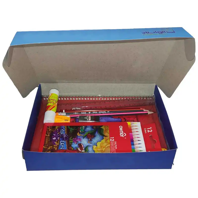 بسته لوازم التحریر الواستاد مدل میرال 3 دخترانه مجموعه 10 عددی