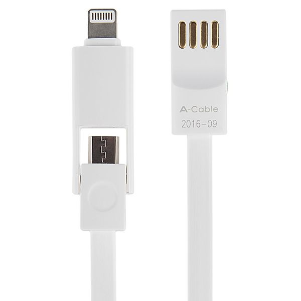 کابل تبدیل USB به لایتنینگ و microUSB آران طول 1 متر کابل تبدیل USB به لایتنینگ و microUSB آران طول 1 متر