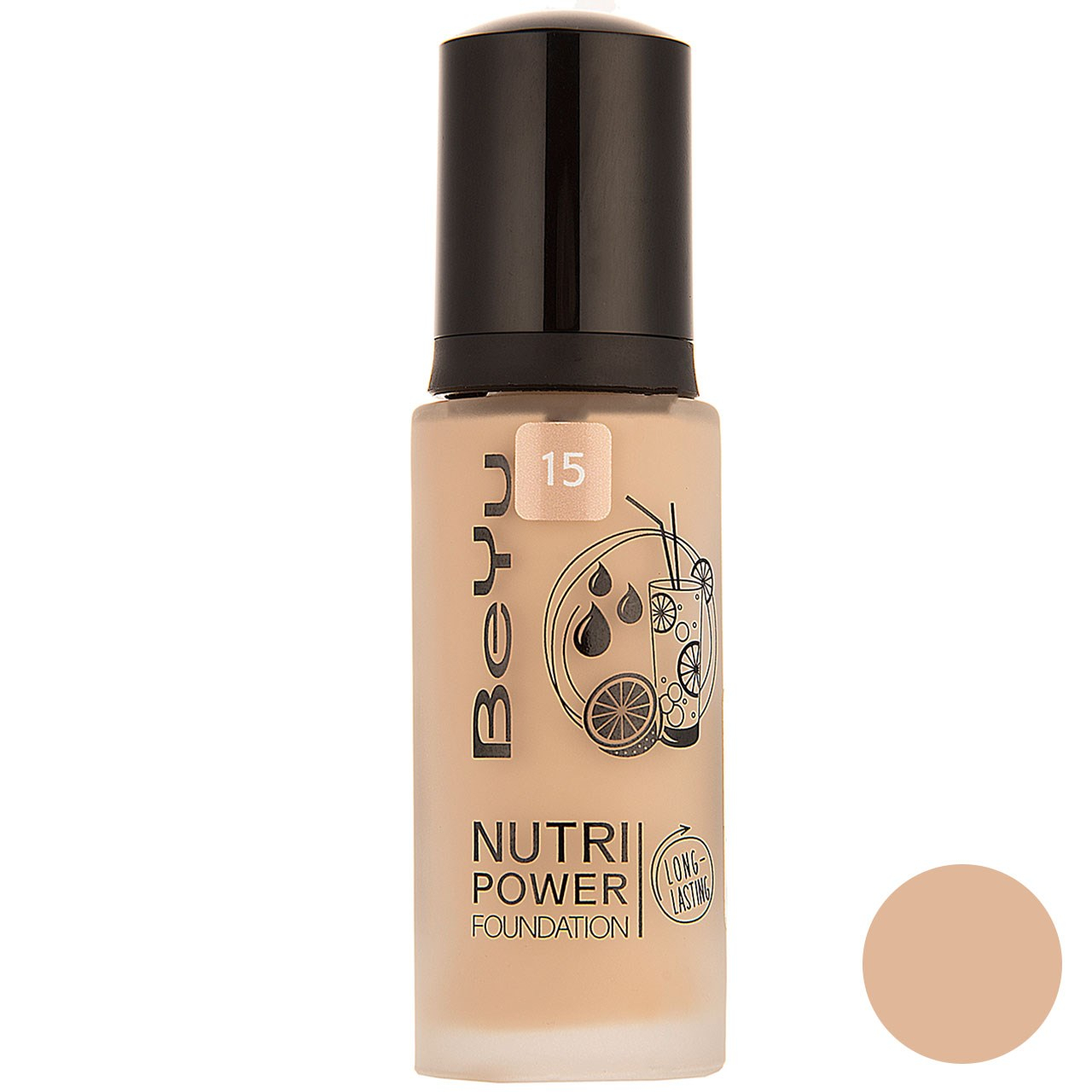 کرم پودر بی یو مدل Nutri Power شماره 15 حجم 30 میلی لیتر