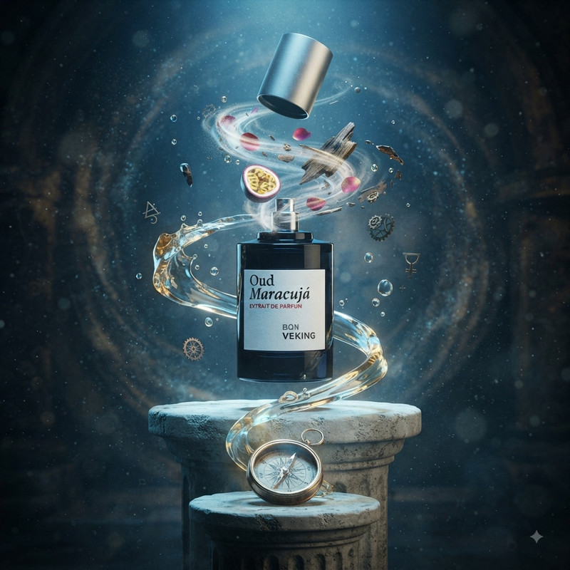عطر جیبی مردانه بن وکینگ مدل Oud Maracuja با رایحه گرم و تلخ حجم 25 میلی‌لیتر 