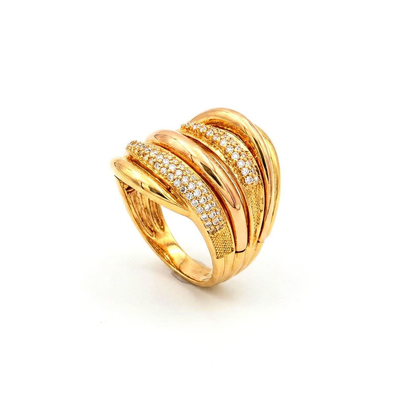 انگشتر طلا 18 عیار زنانه طلای عرفان مدل فالکون سایز 57