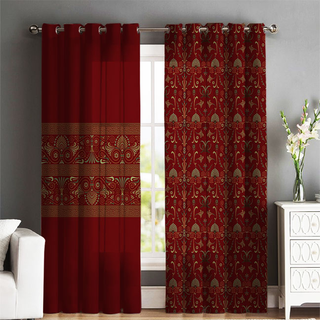 پرده شمسه نگار مدل MM73 سایز 250x140 سانتی متر
