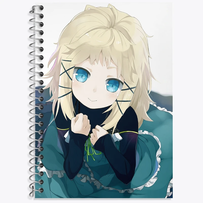 دفتر زبان 50 برگ خندالو مدل سه خط طرح تینا انیمه گلوله سیاه کد 35813