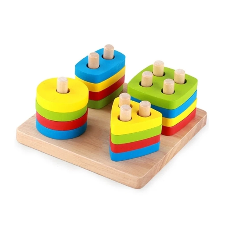 بازی آموزشی مونته سوری طرح پایه اشکال مدل goodcow wood517