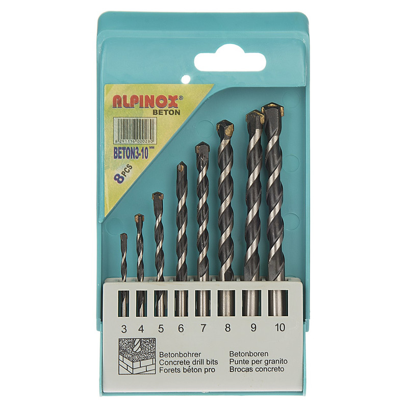 مجموعه 8 عددی مته الماسه آلپینوکس مدل Beton3-10