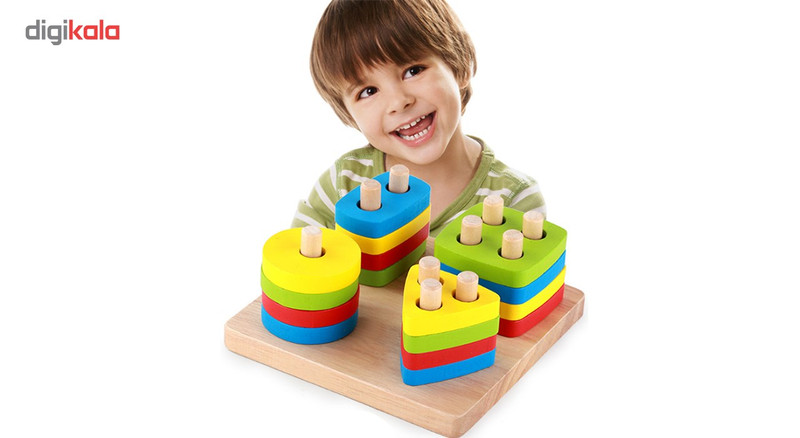 بازی آموزشی مونته سوری طرح پایه اشکال مدل goodcow wood517